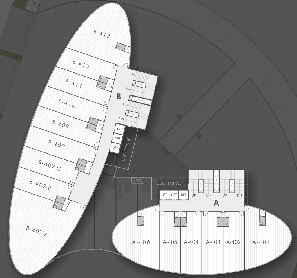 Floor Plan of HN Mondeal Square in Prahlad Nagar, Ahmedabad - Image 315926