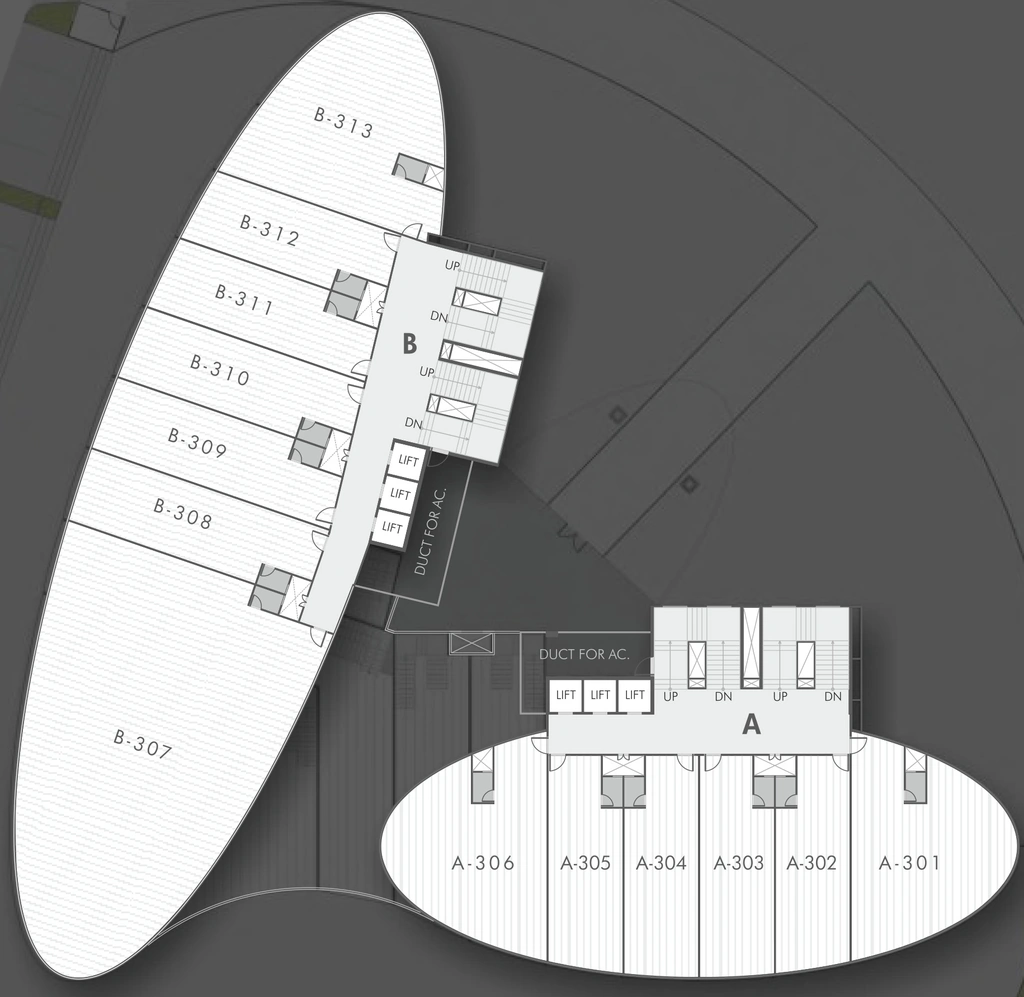 Floor Plan of HN Mondeal Square in Prahlad Nagar, Ahmedabad - Image 315924
