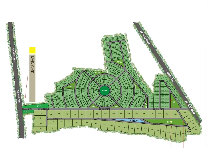 Master Plan of Radhe Emerald Park in Bavla, Ahmedabad - Image 361064