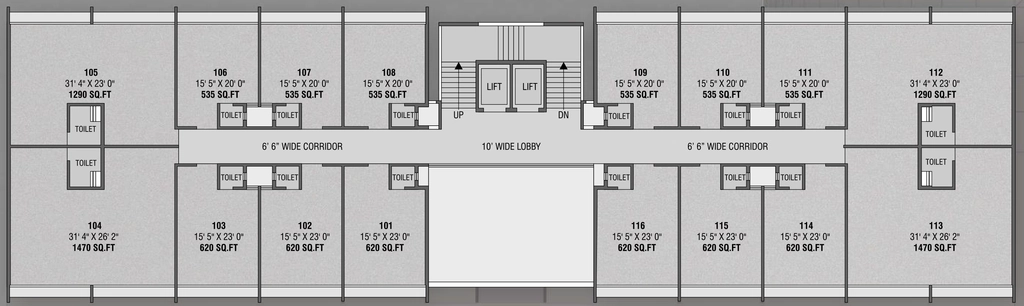 Floor Plan of SNS Arista in Vesu, Surat - Image 356368