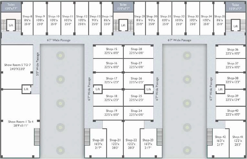 Floor Plan of Commercial Samanvay Westbreeze in Gotri, Vadodara - Image 356917