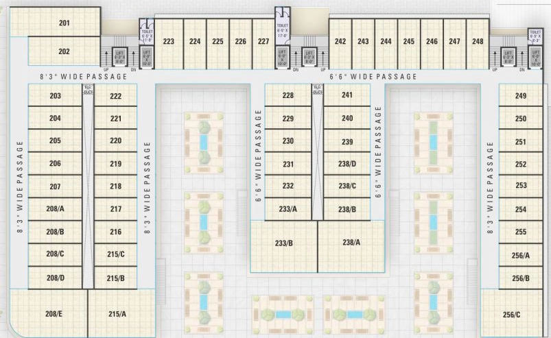 Floor Plan of Green Palladia in Palanpur, Surat - Image 356123