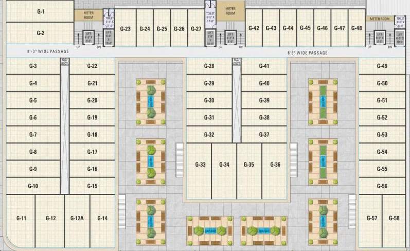 Floor Plan of Green Palladia in Palanpur, Surat - Image 356124