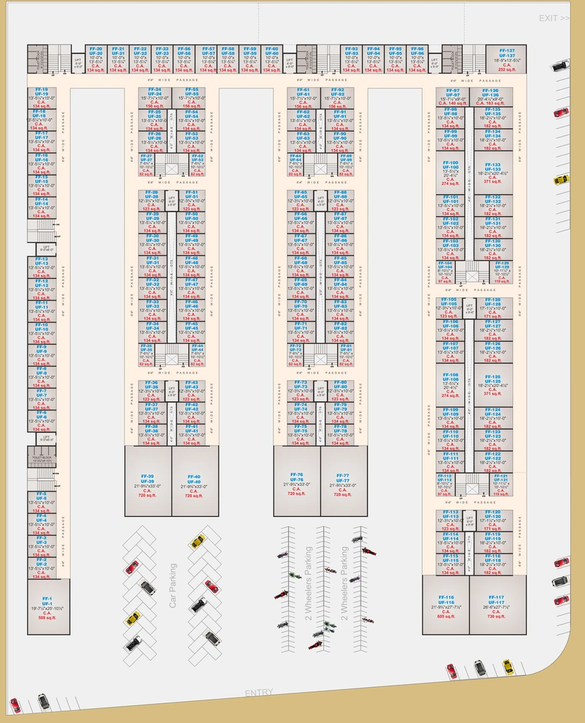 Master Plan of Happy Goldmines Shoppers in Vesu, Surat - Image 317901