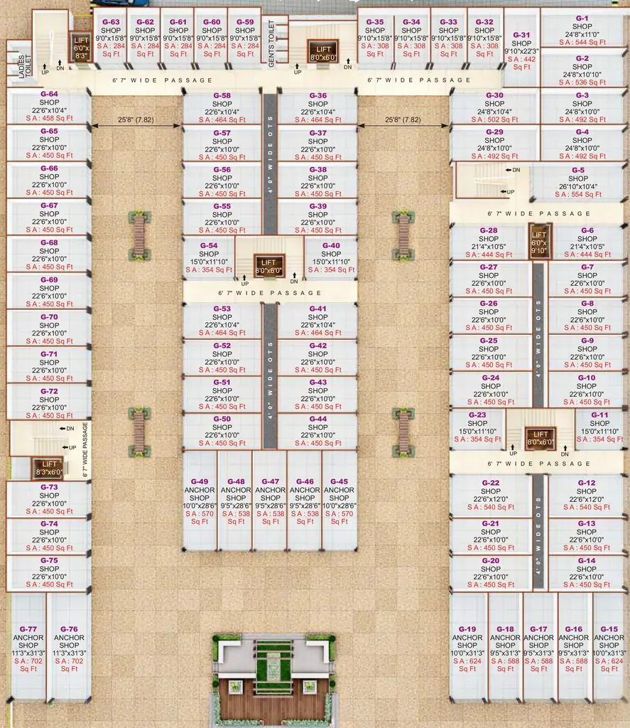 Floor Plan of Happy Green Signature Shoppers in Vesu, Surat - Image 356159