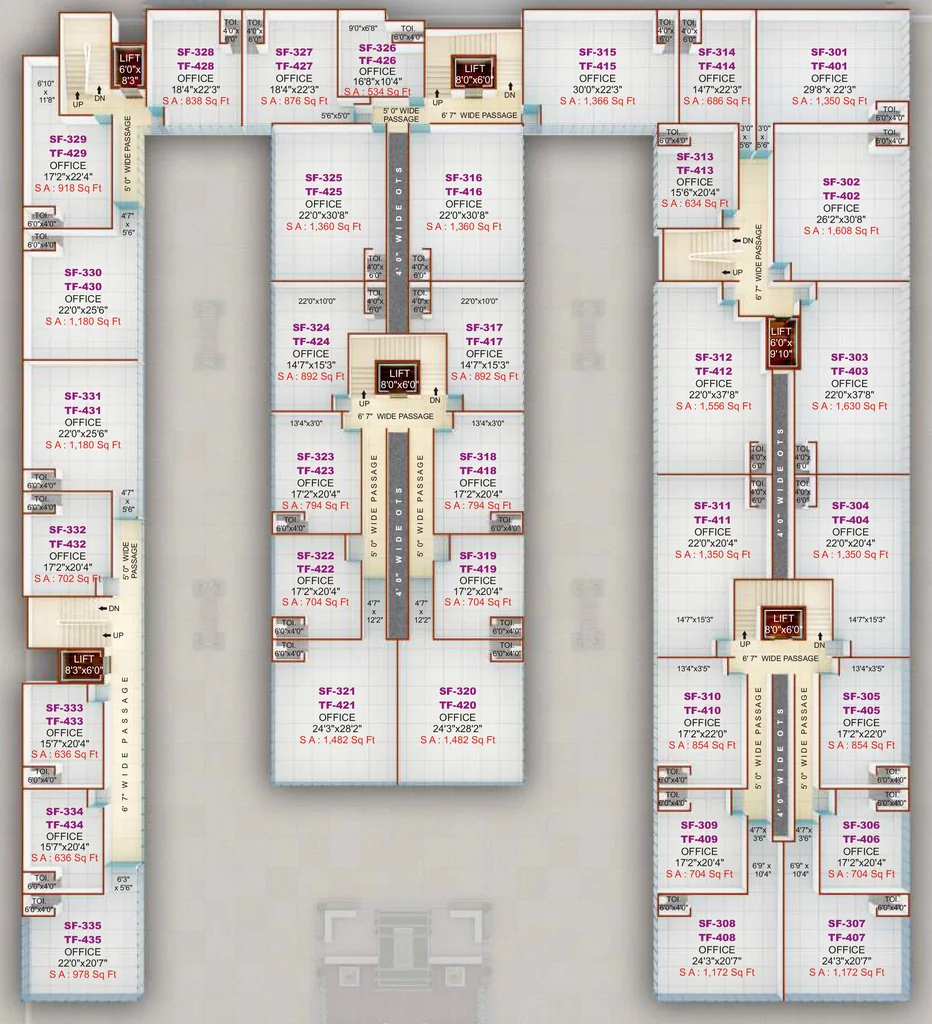 Floor Plan of Happy Green Signature Shoppers in Vesu, Surat - Image 356158