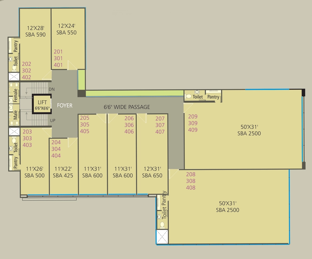 Floor Plan of Prapti Urban One in Bhayli, Vadodara - Image 363102