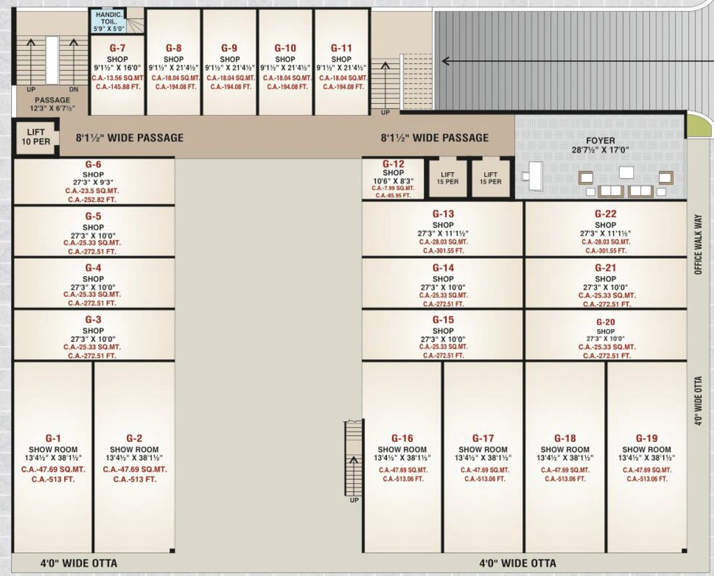 Floor Plan of Vacanza Trade Center in Vesu, Surat - Image 356392