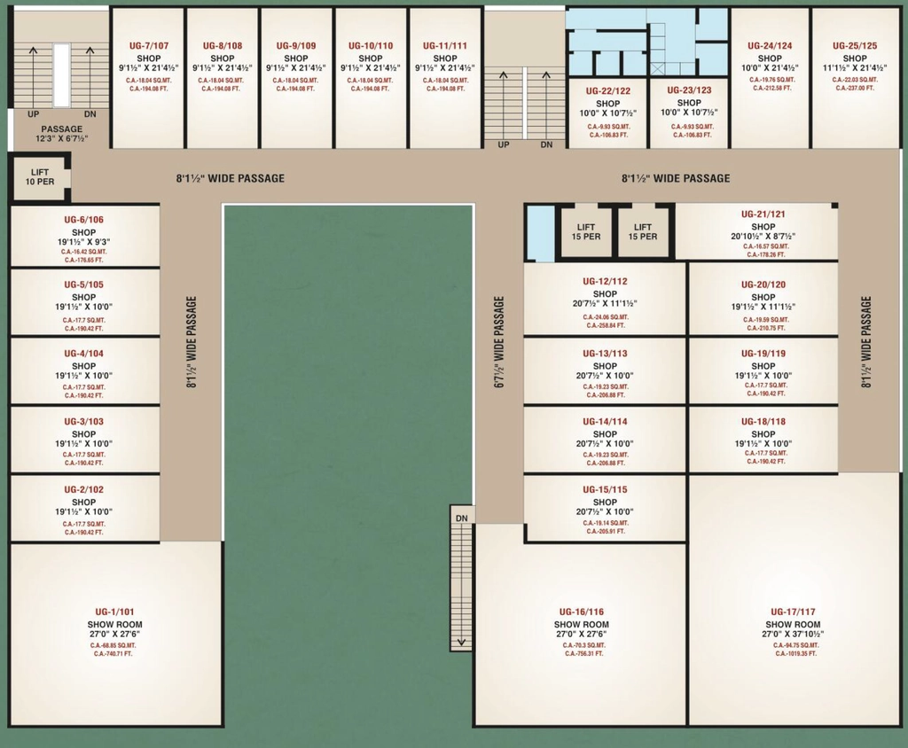Floor Plan of Vacanza Trade Center in Vesu, Surat - Image 356396