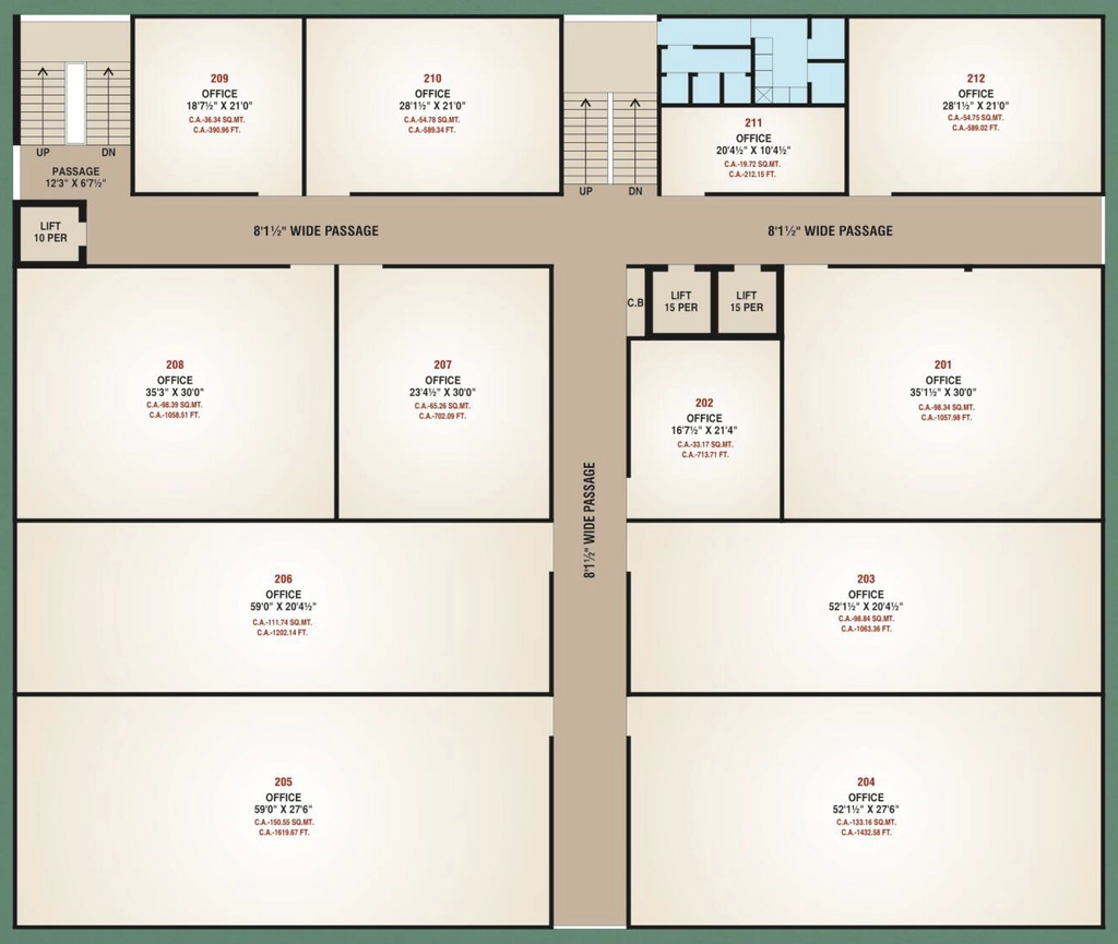Floor Plan of Vacanza Trade Center in Vesu, Surat - Image 356394