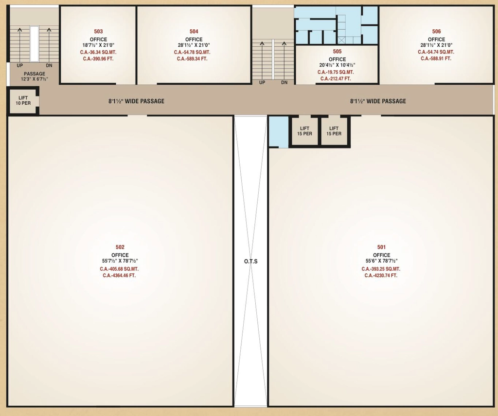 Floor Plan of Vacanza Trade Center in Vesu, Surat - Image 356393