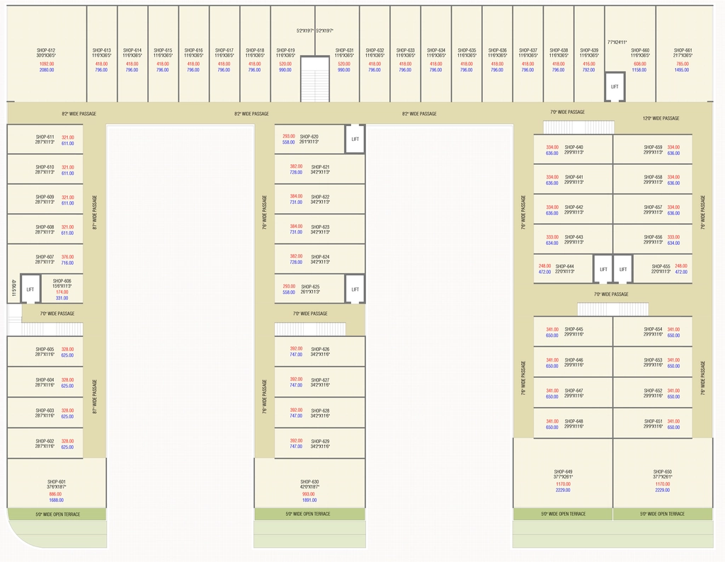 Floor Plan of Balaji Hilltown Trade Center in Nava Naroda, Ahmedabad - Image 358604