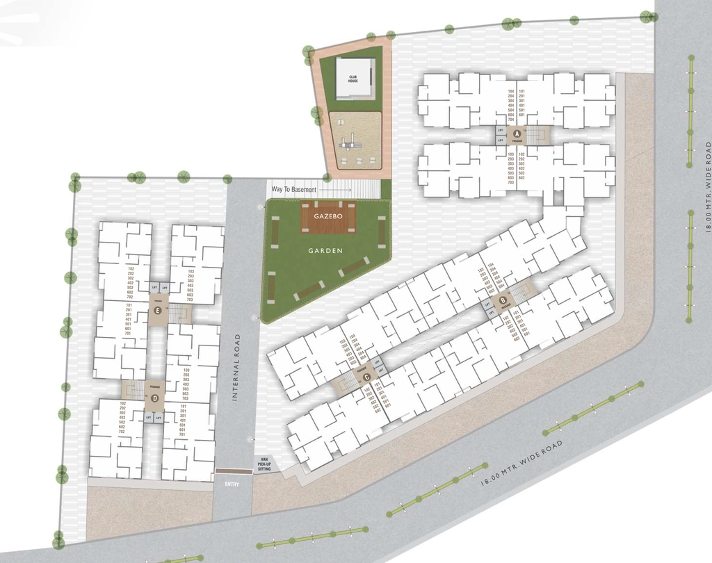 Master Plan of Commercial Shiv Sunrise Homes in Waghodia Road, Vadodara - Image 363141