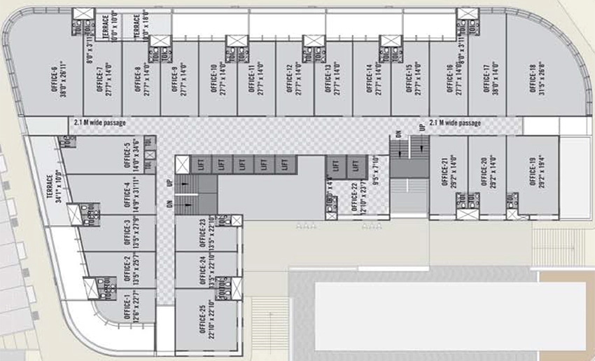 Floor Plan of Rushabhdev Sharan Circle Hub in Zundal, Ahmedabad - Image 322524