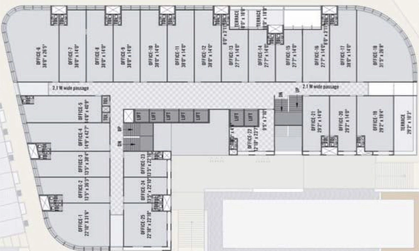 Floor Plan of Rushabhdev Sharan Circle Hub in Zundal, Ahmedabad - Image 322525