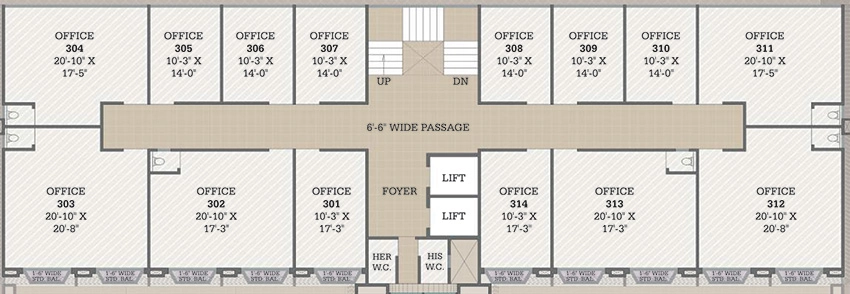 Floor Plan of Dharma Ananta Stanford in New Alkapuri, Vadodara - Image 355601