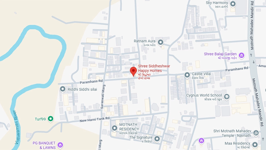 Location of Nyalkaran Shree Siddheshwar Happy Homes in Harni, Vadodara - Image 356850