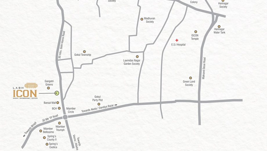 Location of Labh Icon in Gotri, Vadodara - Image 362823