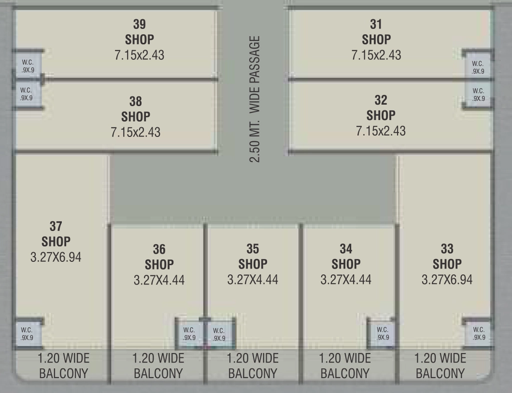 Floor Plan of Fortune Gateway in Chhani, Vadodara - Image 362815