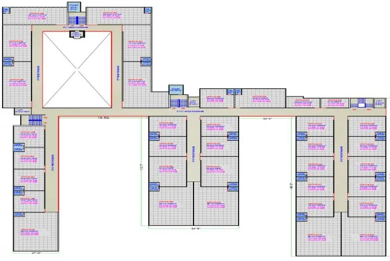 Floor Plan of Samprati Exult Shoppers in Vesu, Surat - Image 319323