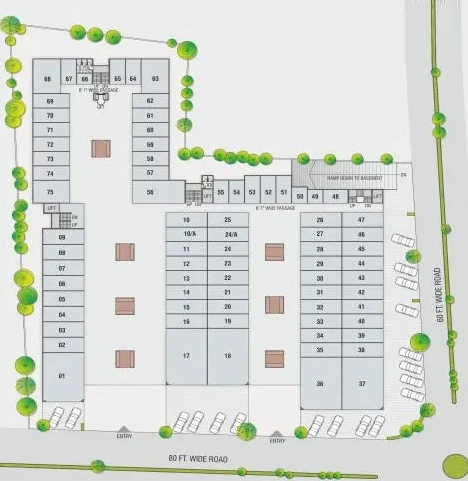 Master Plan of Samprati Exult Shoppers in Vesu, Surat - Image 319324