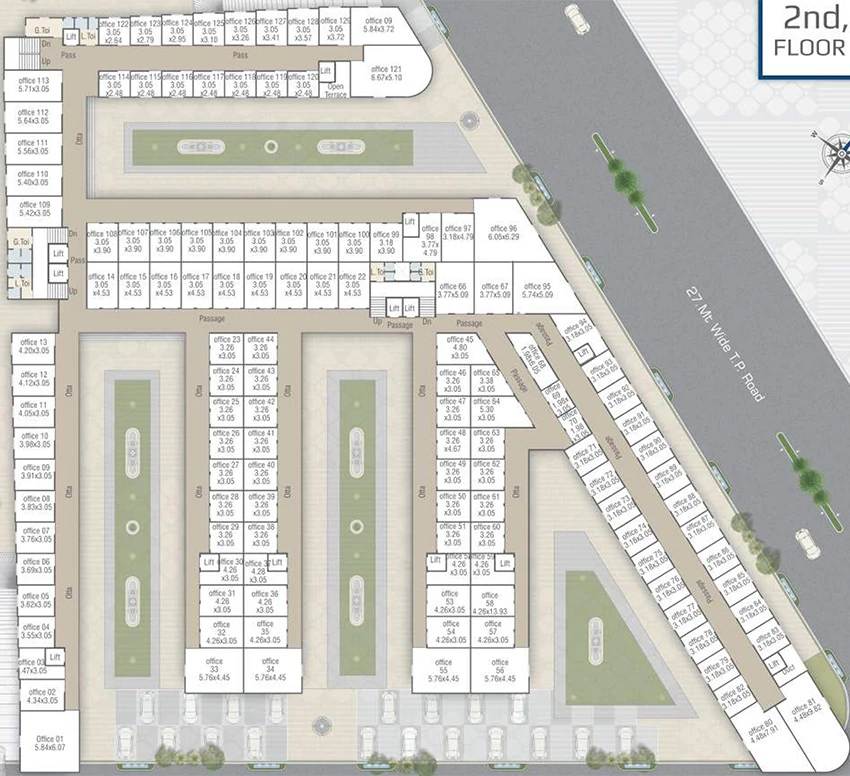 Floor Plan of Shree Siddeshwar The Business Harbour in Waghodia Road, Vadodara - Image 356824