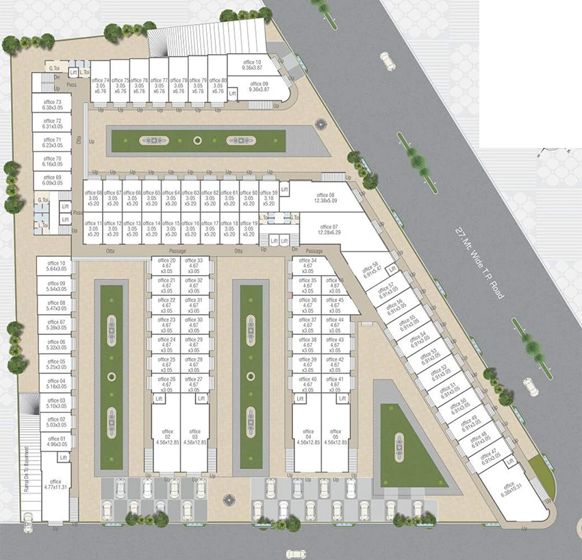 Master Plan of Shree Siddeshwar The Business Harbour in Waghodia Road, Vadodara - Image 356823