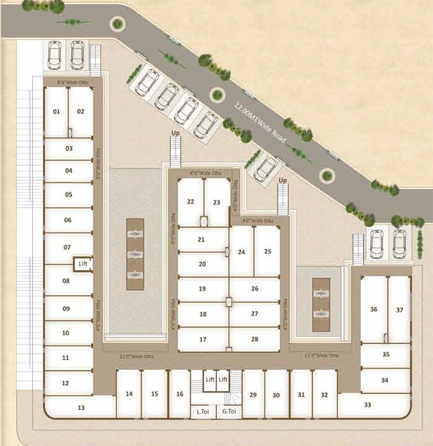 Master Plan of Darshanam Trade Center in Sayajiganj, Vadodara - Image 355513