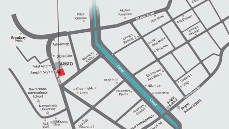 Location of Aristo Aura in Bhayli, Vadodara - Image 362786