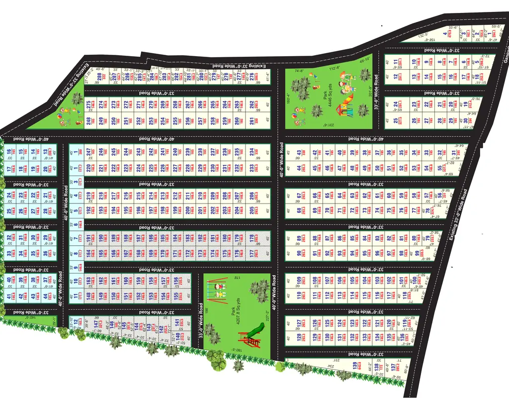 Master Plan of Sri Siddi Vinayaka Paradise City Phase 3 in Shadnagar, Hyderabad - Image 361812