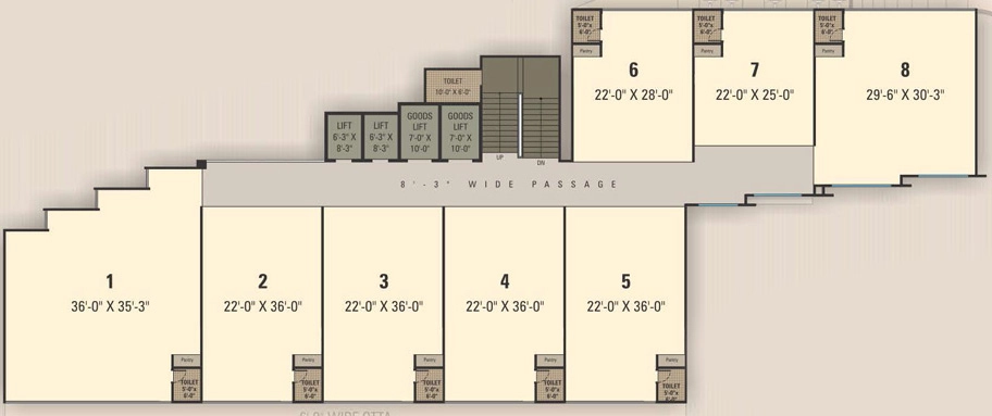 Floor Plan of Sangini Textile Hub A in Kadodara, Surat - Image 356261
