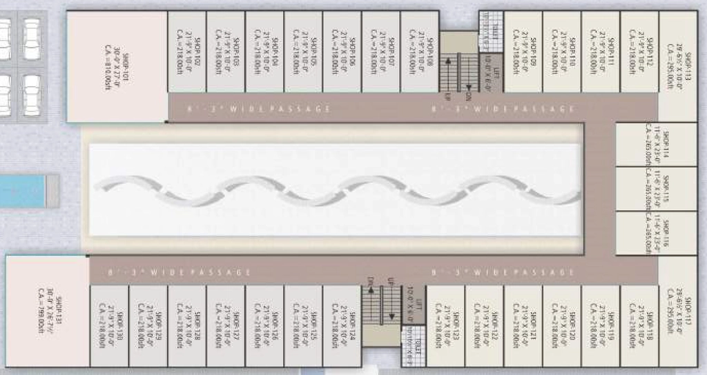 Floor Plan of Shiven Shoppers in Adajan, Surat - Image 357780