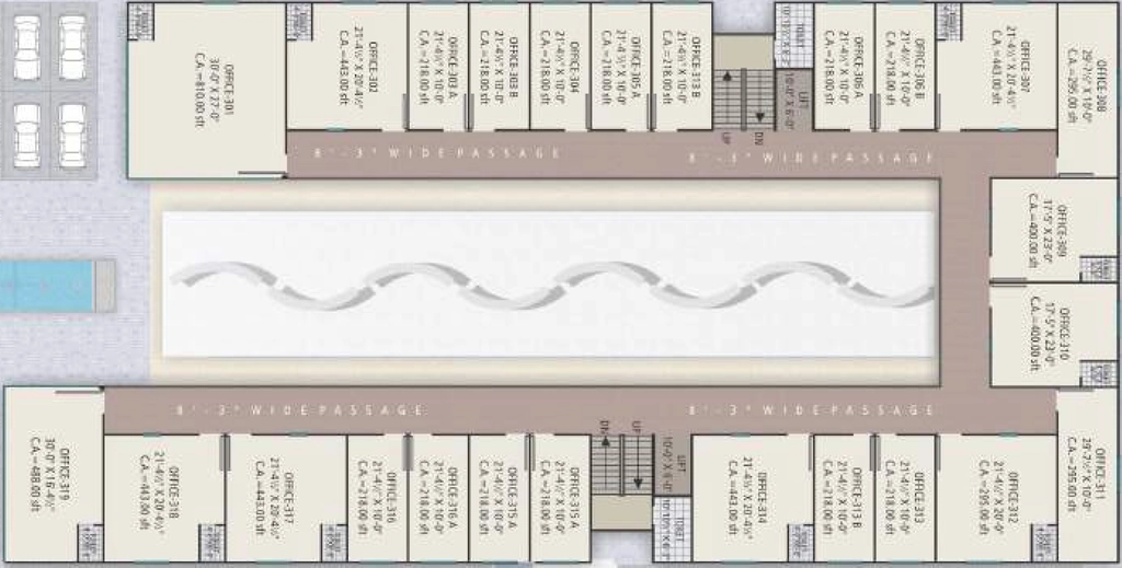 Floor Plan of Shiven Shoppers in Adajan, Surat - Image 357781