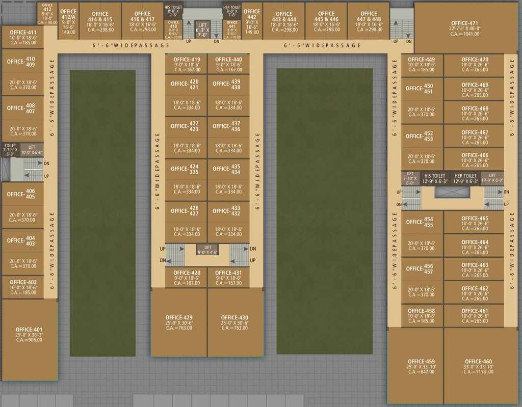 Floor Plan of Soham The Galleria Shopping Hub in Adajan, Surat - Image 359875