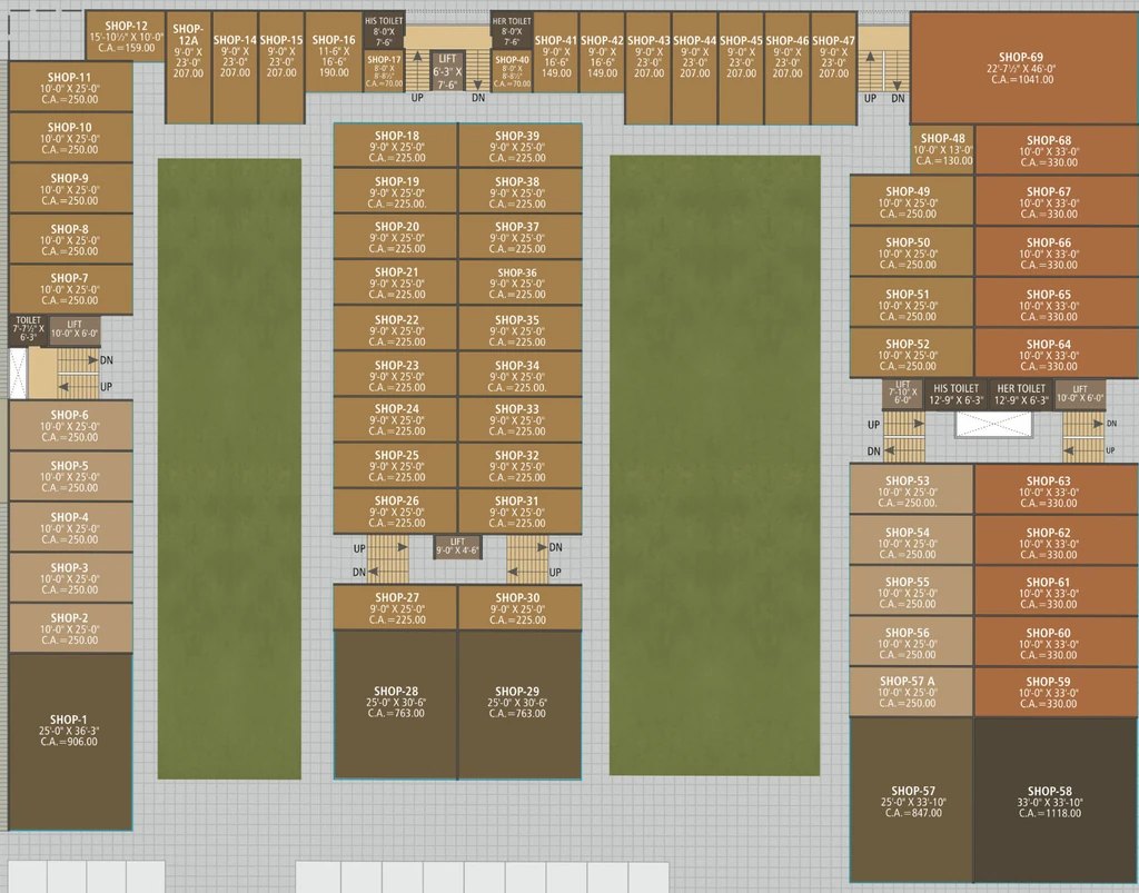 Floor Plan of Soham The Galleria Shopping Hub in Adajan, Surat - Image 359876