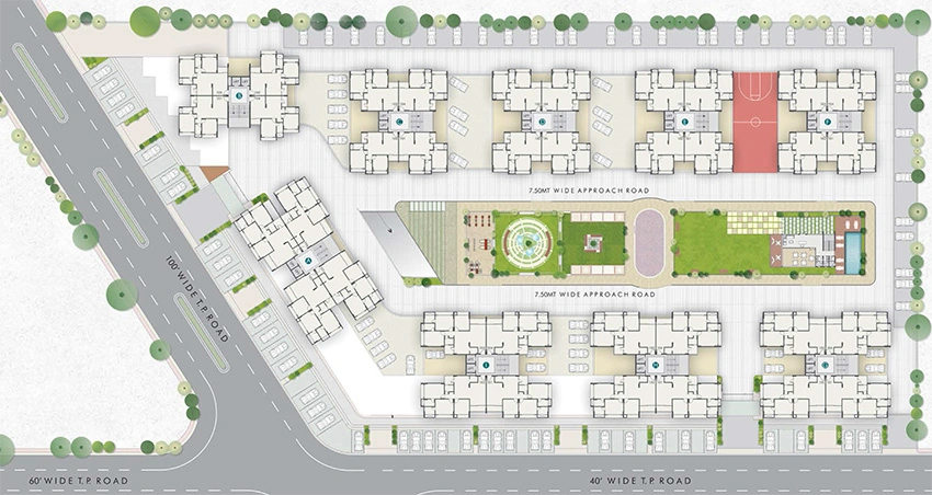 Master Plan of Commercial Shiv Serenity Space in Gota, Ahmedabad - Image 324051