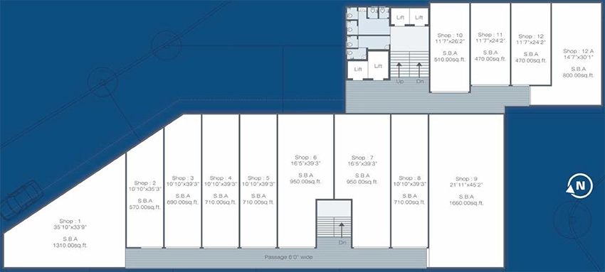 Floor Plan of Signet The Business Hub in Mujmahuda, Vadodara - Image 356975