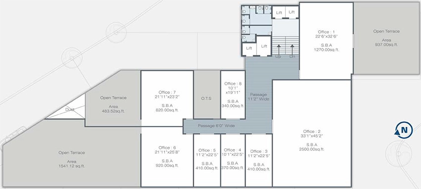 Floor Plan of Signet The Business Hub in Mujmahuda, Vadodara - Image 356976