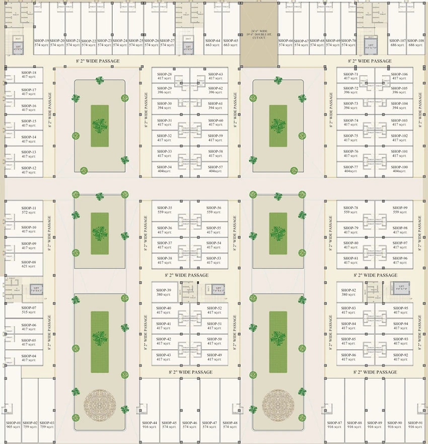Floor Plan of Golden Arcade in Sector 25, Gandhinagar - Image 328489