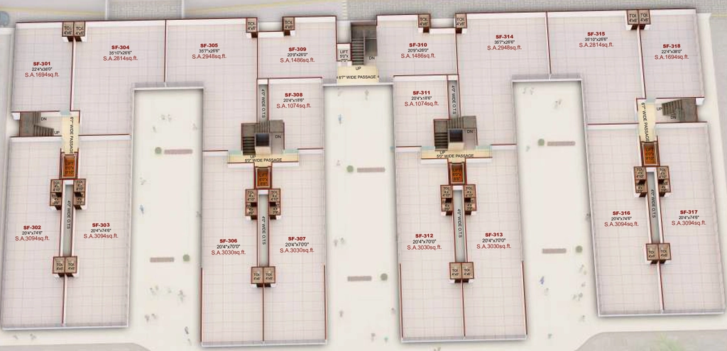 Floor Plan of Happy Hallmark Shoppers in Vesu, Surat - Image 357620