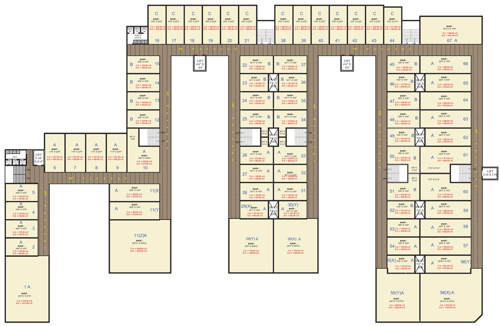 Floor Plan of Gruham Empire in Amroli, Surat - Image 317484