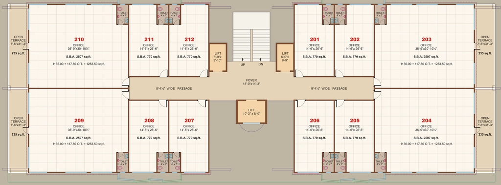 Floor Plan of Happy Luxuria Trade Hub in Piplod, Surat - Image 357636