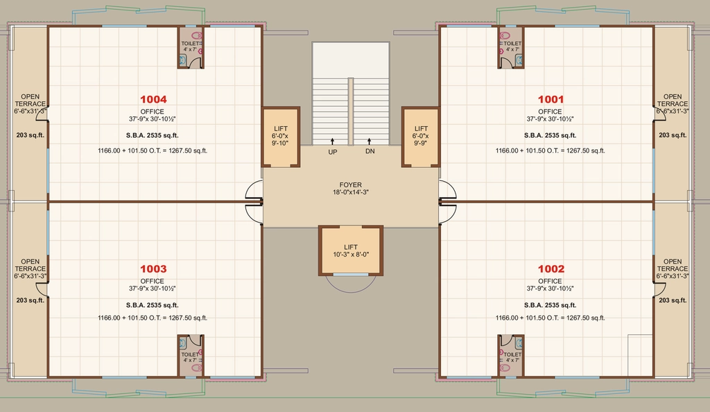 Floor Plan of Happy Luxuria Trade Hub in Piplod, Surat - Image 357633