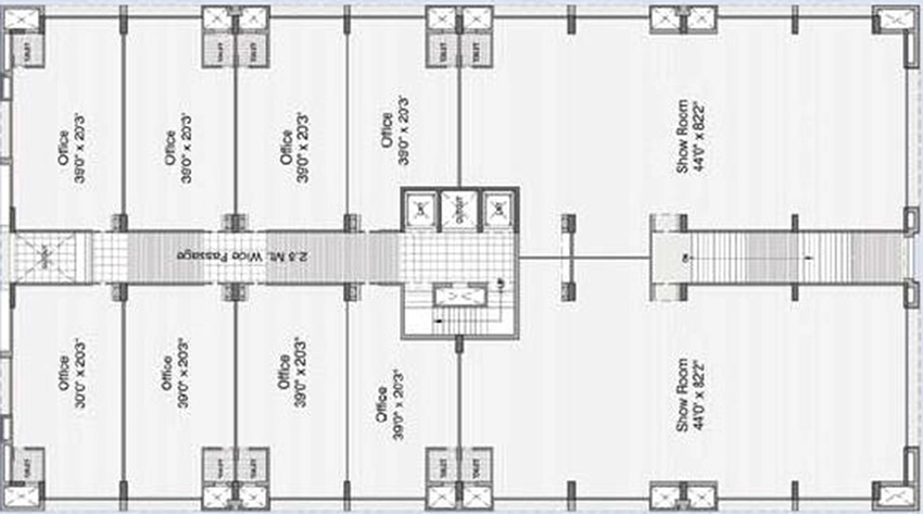 Floor Plan of Galaxy Business Park in Nikol, Ahmedabad - Image 323448
