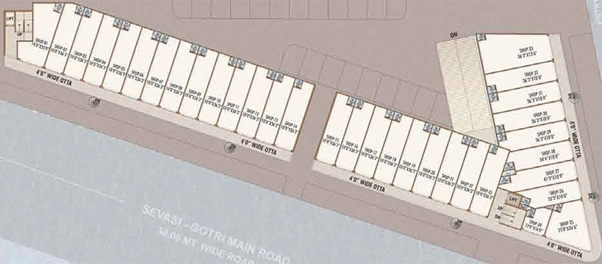 Floor Plan of Darshanam Arise in Gotri, Vadodara - Image 355161