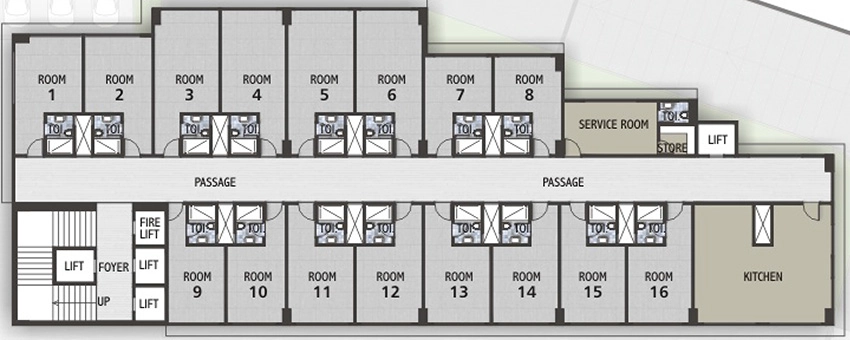 Floor Plan of Triveni Sungrace Arcade in Chandkheda, Ahmedabad - Image 320426