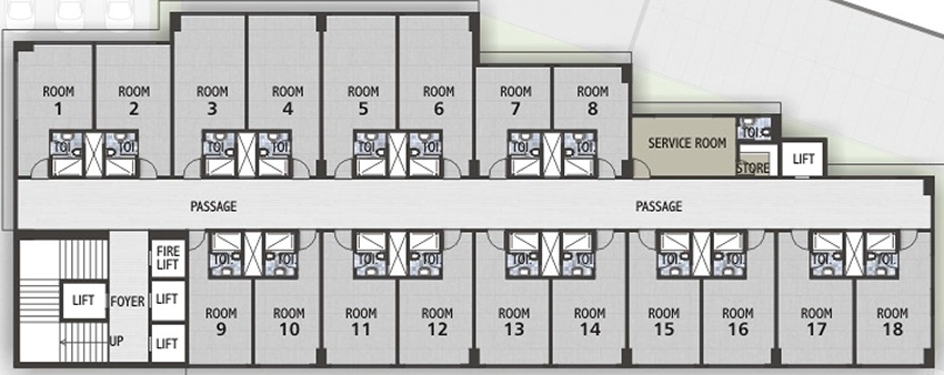 Floor Plan of Triveni Sungrace Arcade in Chandkheda, Ahmedabad - Image 320425