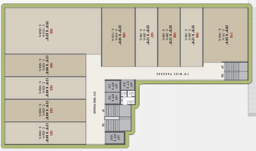Floor Plan of Hare Vedant Square in Katargam, Surat - Image 357647