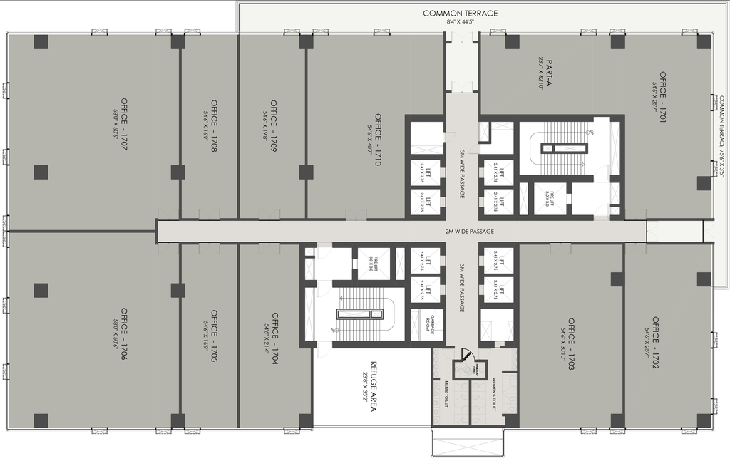Floor Plan of Shilp Twin Tower in Gift City, Gandhinagar - Image 309692