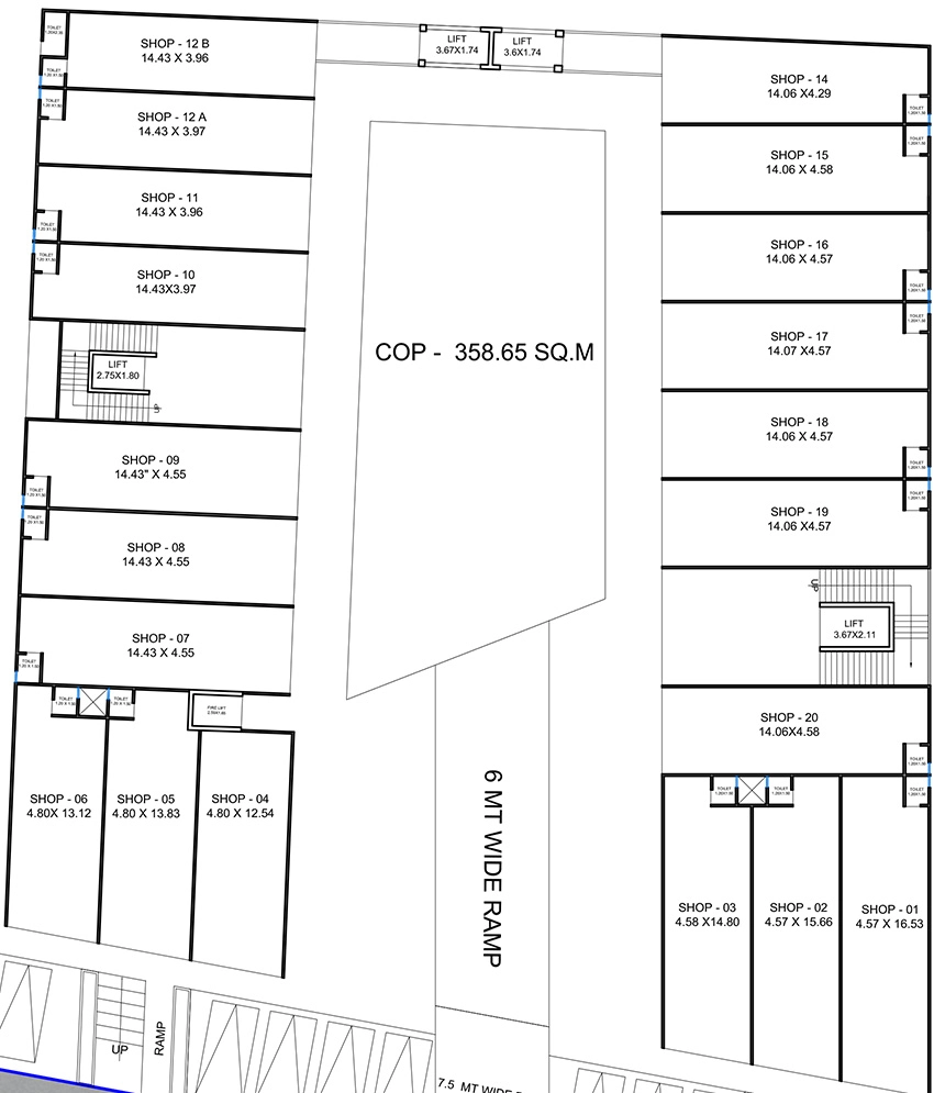 Floor Plan of Bosky The Empire in Kudasan, Gandhinagar - Image 328390